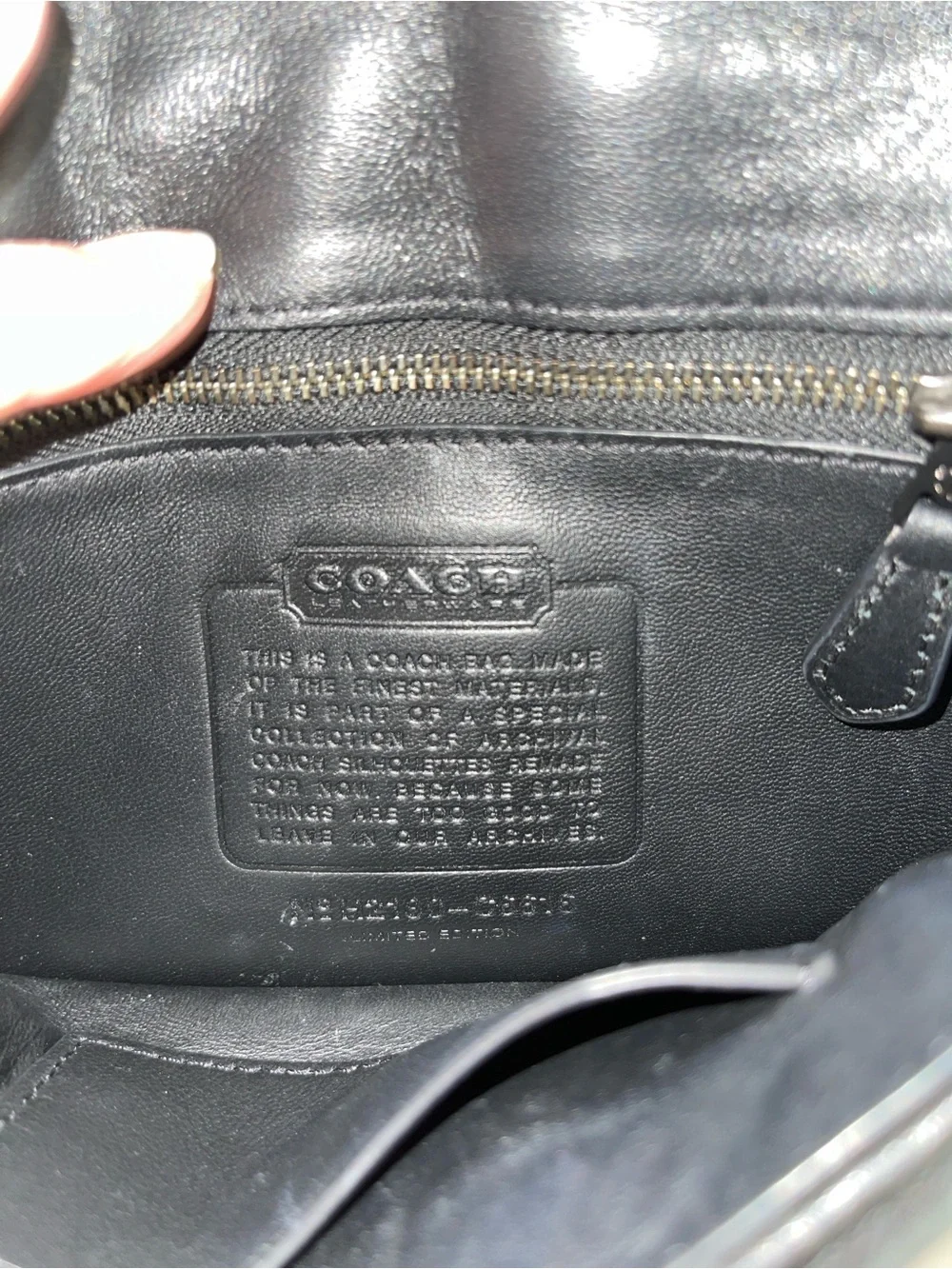 Coach Black Leather Crossbody Bag with Chain Strap